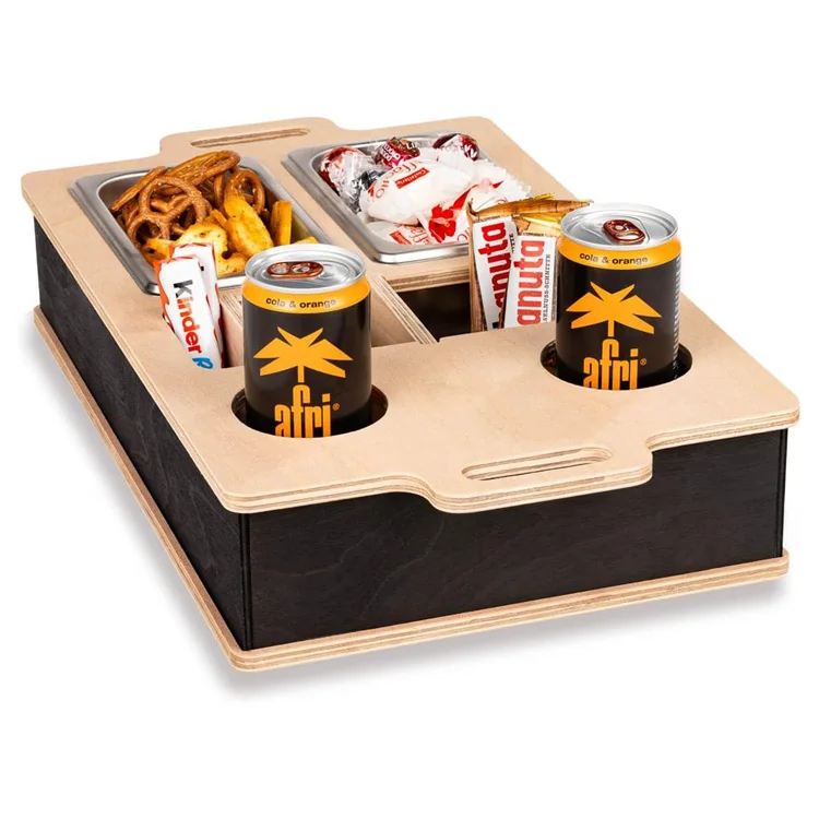 Convenient Couch Caddy Drink Snack Holder Bamboo Couch Cup Holder Tray For Couch Sofa Bed