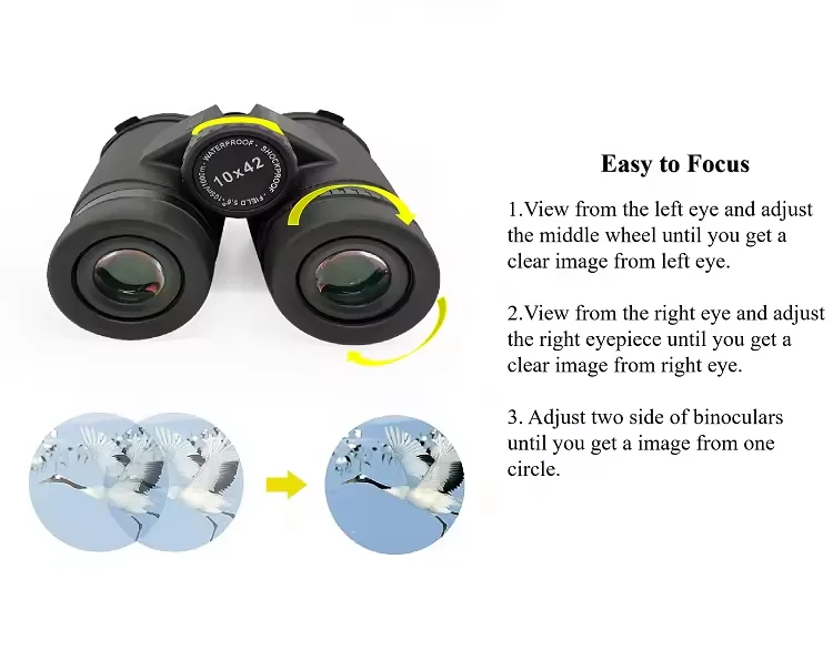 Hot Sell Roof Prism Binoculars Full Multi-coated Optics Hunting Hiking Traveling 10x42 Binoculars