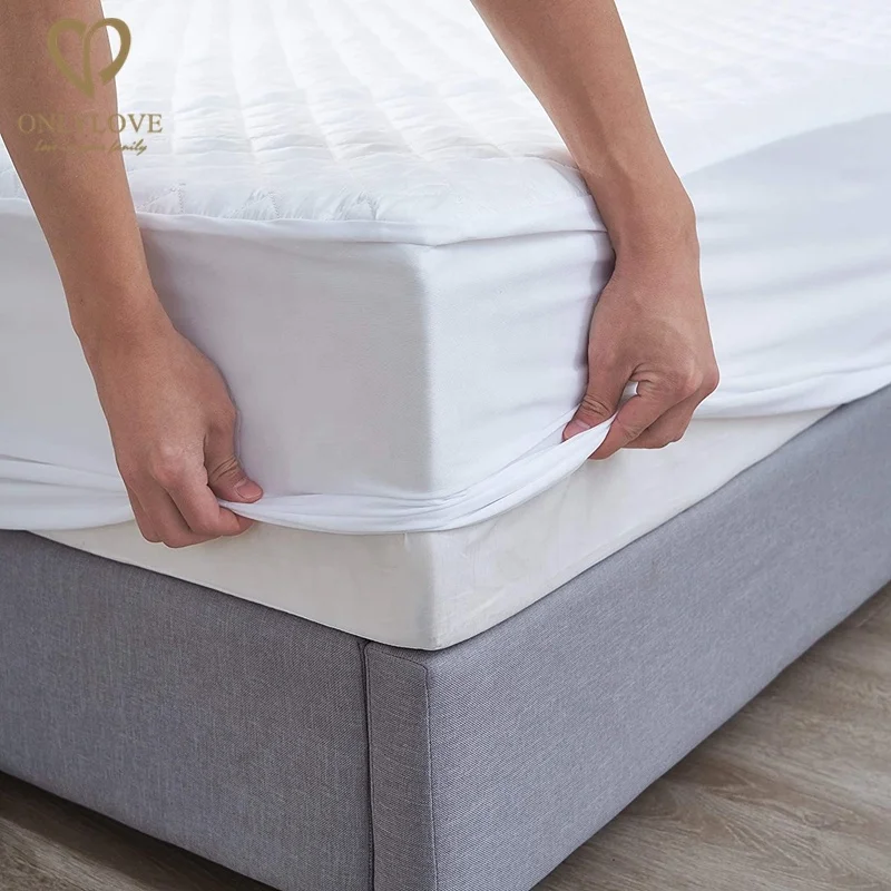 custom luxury waterproof bed bug mattress cover with microfiber fabric quilted