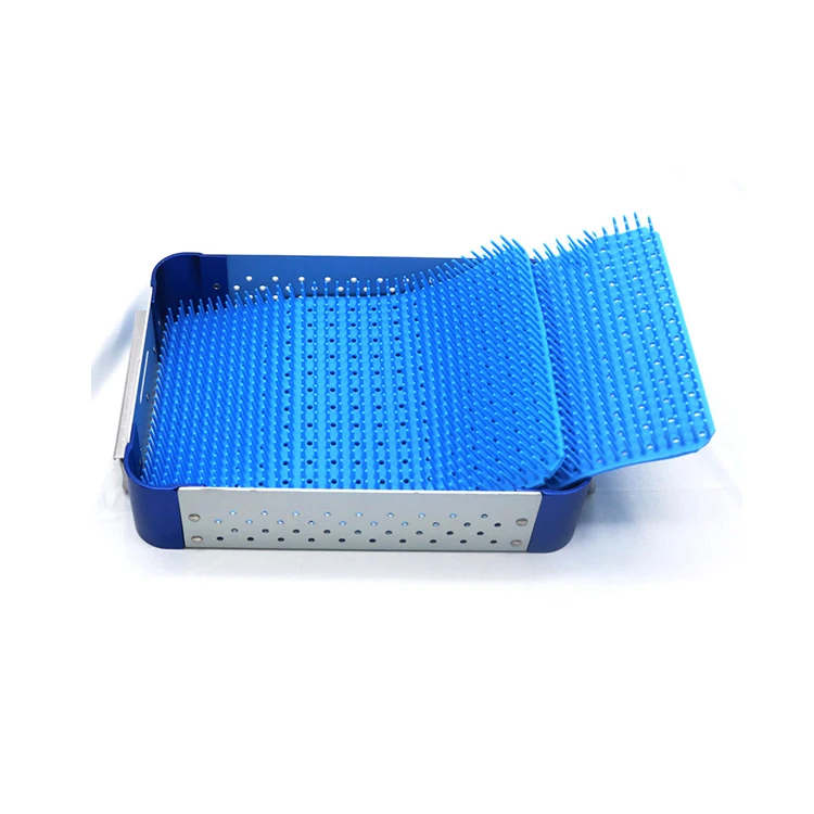 Aluminum Box Metal Sterilization Case Ophthalmic Instrument Tray Silicone Pad Sterilizer