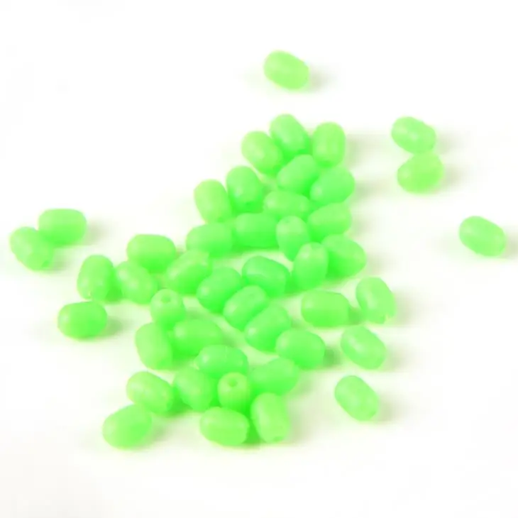WEIHE 1000pcs/bag Cylindrical luminous soft plastic block bead carp fishing lure accessories