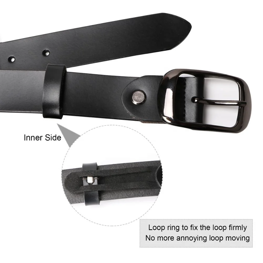 Women Genuine Leather Belt for Jeans Pants Dresses Plus Size