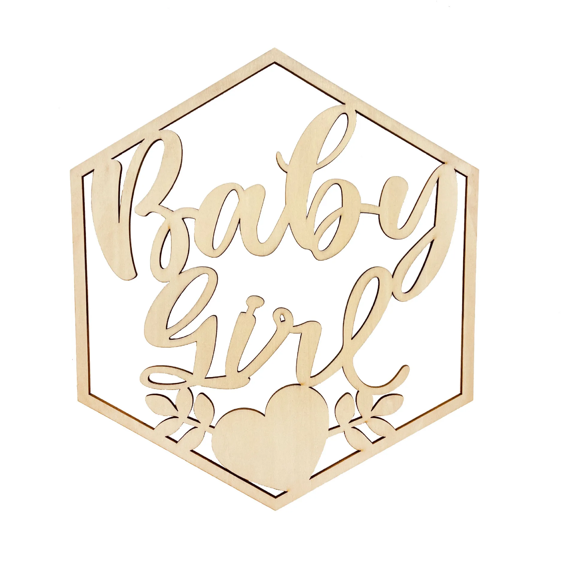 Partycool Baby Girl Letters For Girl Oh Baby Shower Photo Booth Props Laser Cutout Wooden Door Decorations Wedding Party Favors