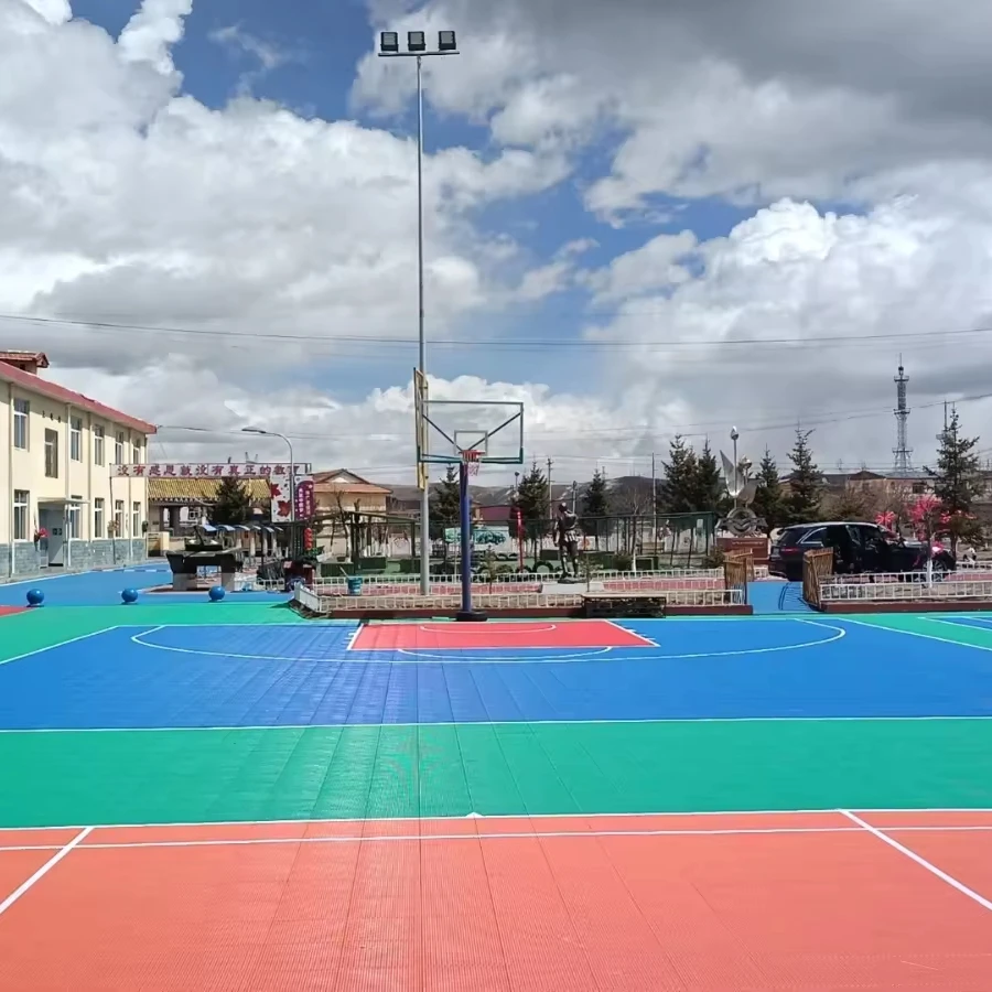 Intelligent Easy To Install Pp Basketball Flooring Outdoor Portable Pickleball Tennis Volleyball Futsal Court PP Tiles Temporary
