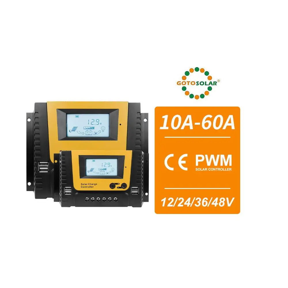 GOTO Солнечный PWM контроллер солнечного заряда поддержка свинцово-кислотного аккумулятора литиевая батарея высокоэффективное солнечное зарядное устройство VT серии