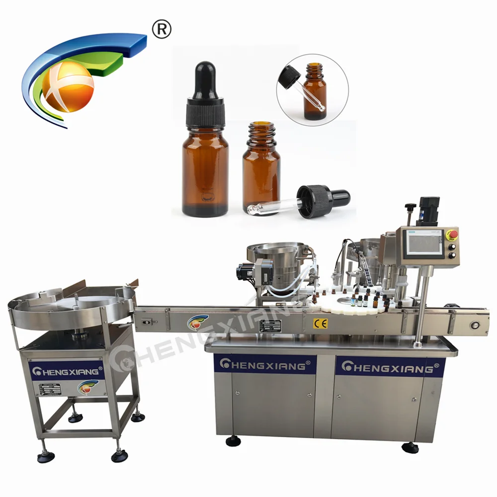 Automatic tincture perfume glass dropper filling machine liquid bottle essential oil filling capping machine