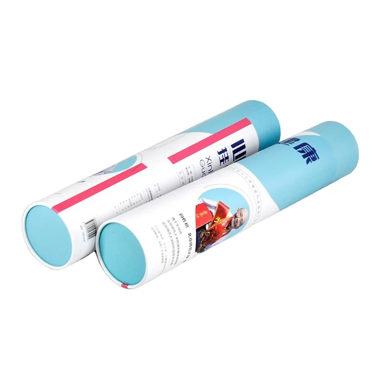 Brand Design Biodegradable White Cardboard Push-Up Deodorant Stick Lip Balm Tube Containers Patterned Paper Boxes Crafts