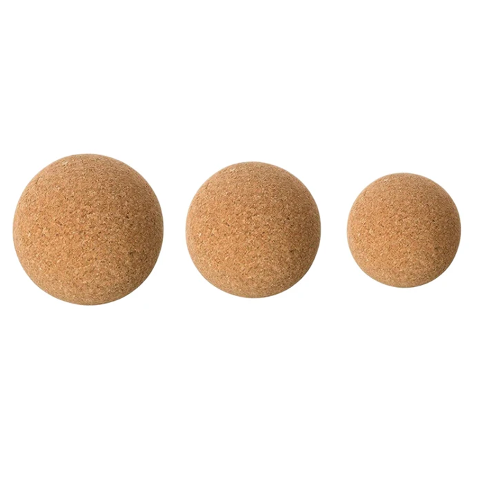 Wholesale 6.5cm 8cm 10cm Natural Cork Massage Ball for Neck Foot Self Massage