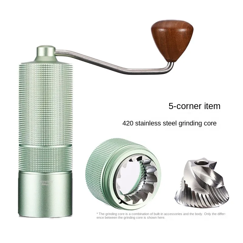 Modern 2.0 Diamond Hand Grinder 7-Angle Stainless Steel Coffee Bean Grinder with Manual Coffee Machine