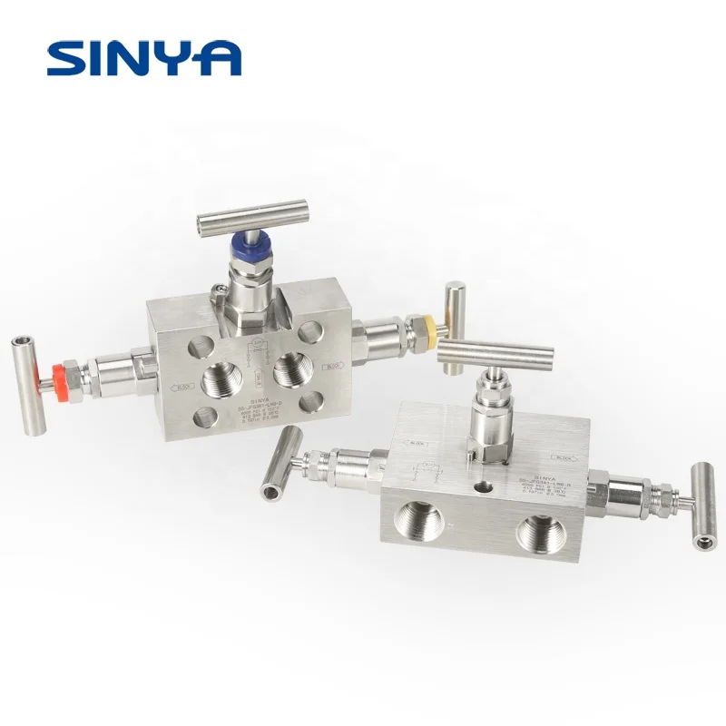 High Pressure Instrument Manifolds For Direct Mounting Three  Valve Manifolds Needle Valve High Pressure Flang 3 Valve Manifold