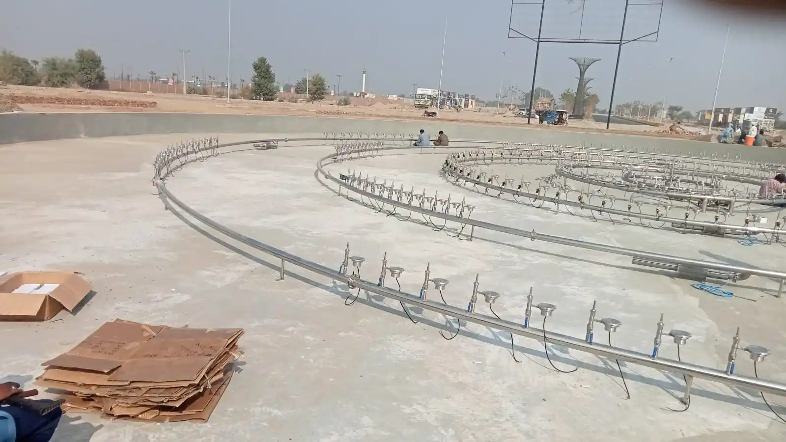 Free Design Outdoor Large stainless steel  Decorative Dry Dancing Water Fountain Show