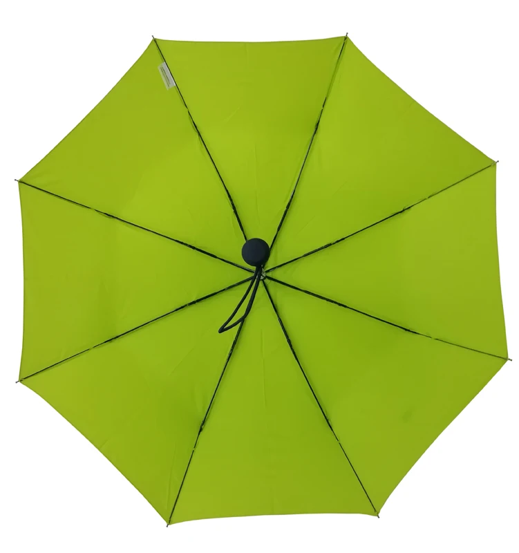 21 Inch 8k Lime Green 3 Folding Manual Umbrella