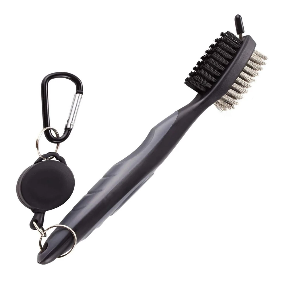 Double Sided Golf Brush Golf Clean Brushes Plastic Bristles Golf Brush Tees