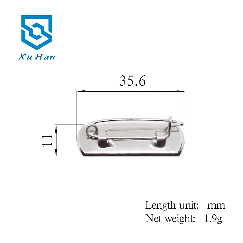 Wholesale high quality metal chest safety pin with double-sided adhesive tape
