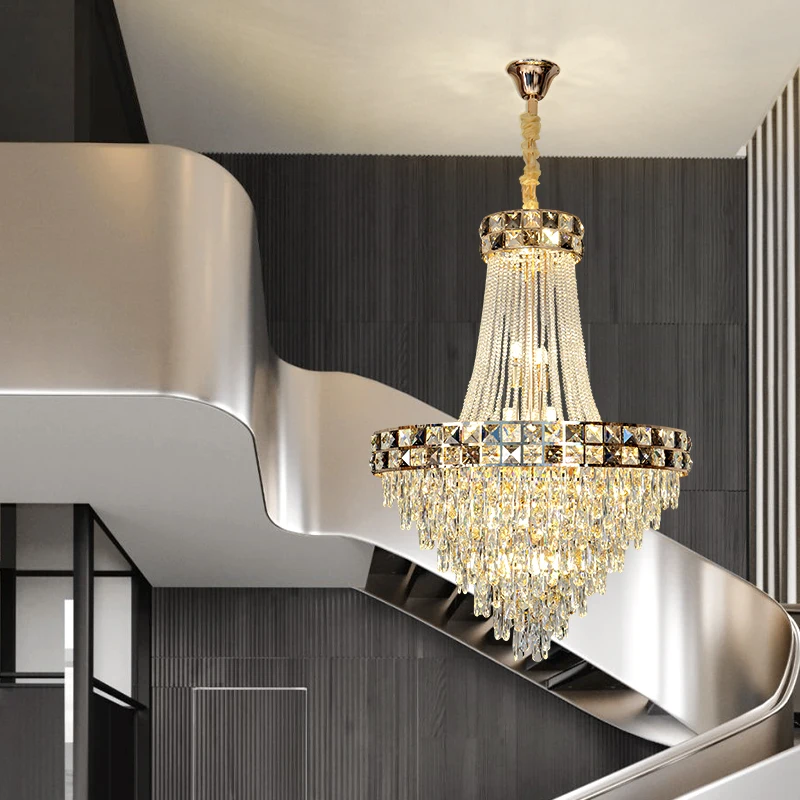 Factory nice design Fashion Custom Living Room Wedding Staircase Interior Decoration Home Modern Crystal Chandelier