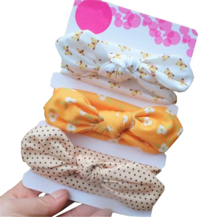 Hot sale custom fashion cartoon hair accessories baby headband bows