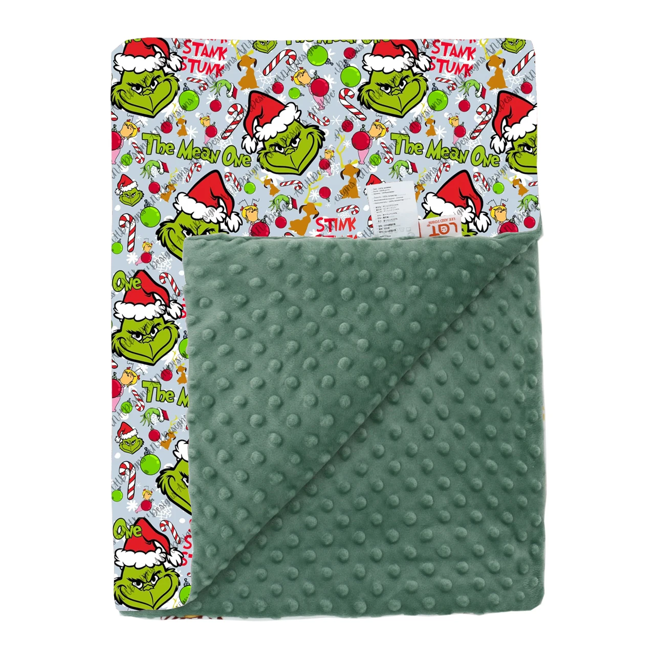 Knitted Baby Rug Crutch Candy Green Monster Custom Kid Carpet Christmas Tree Gift Super Soft Children Blanket