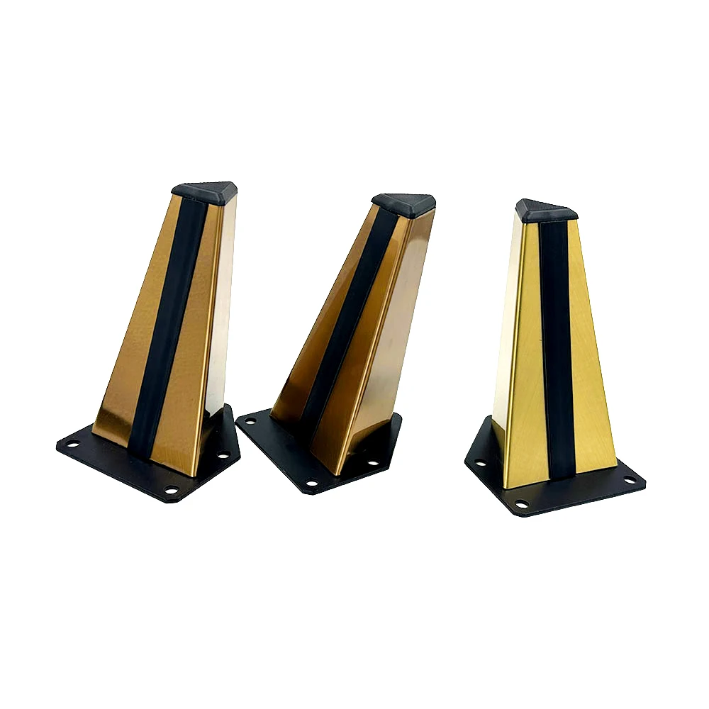 Pinlong Hardware Metal Curved Sofa Legs For Furniture Iron Trapezoidal Sofa  Accessories Legs