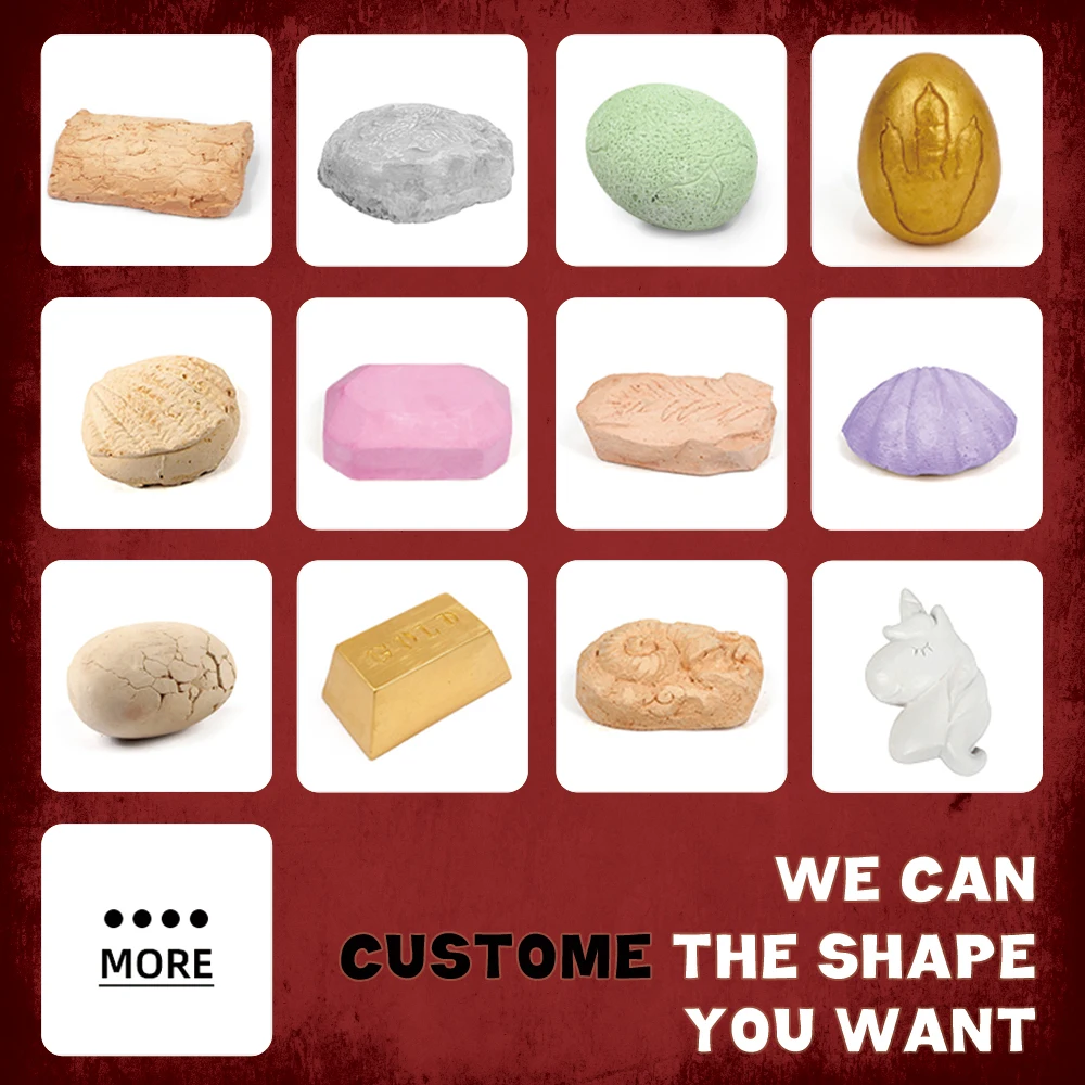 DIY 5 in 1 child gift kid educational eco friendly stone collection earth treasure dig gems excavation kit rock dig toy