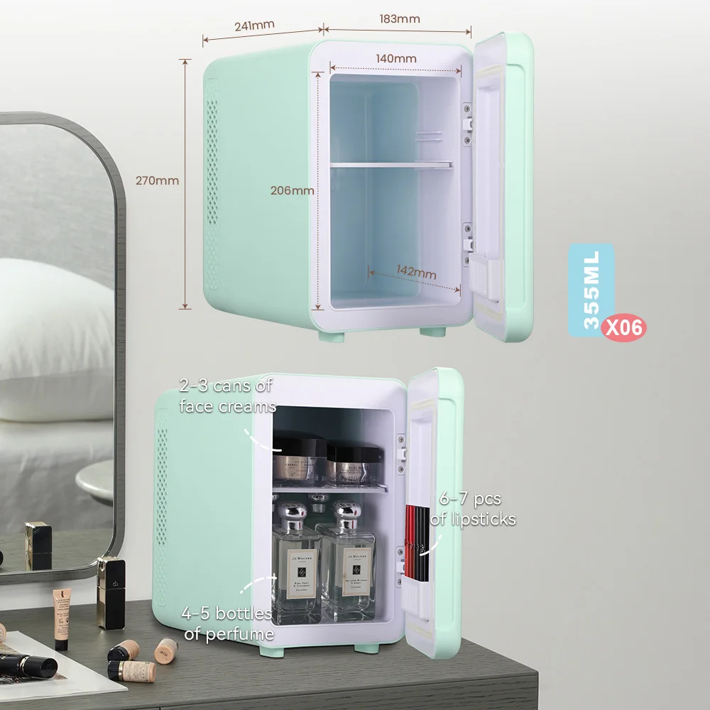 Hot 4 Liter Mini Fridge Portable Refrigerator Portable Warm And Cold Low Noise Support Customized High Quality