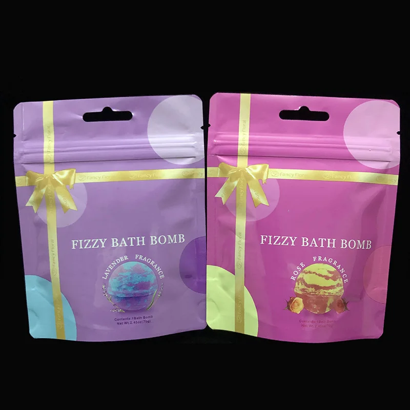 High Quality Custom Printed Cute Spa Bath Soak Foil Pouches Body Scrub Bath Salt Package Bag Stand Up Bath Bomb Packaging Pouch