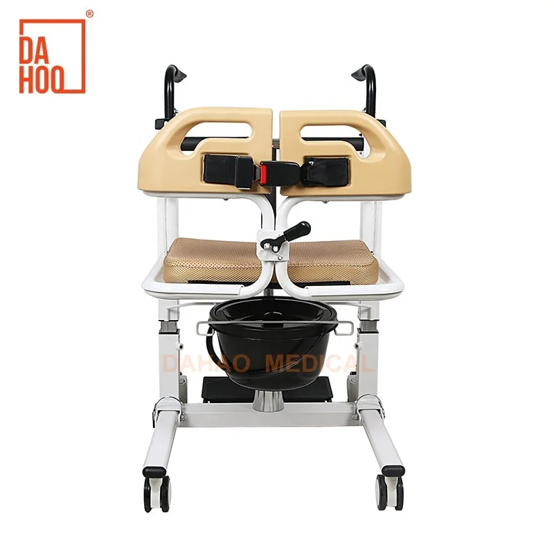Multi-function Paralytic Hydraulic Mechanical Lift Transfer Wheelchair Elderly Handicap Patient Transport Chair