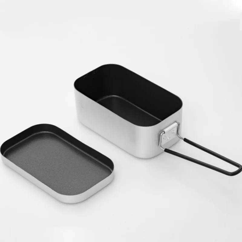 800ML Best Simple and practical aluminum lunch box with non-stick