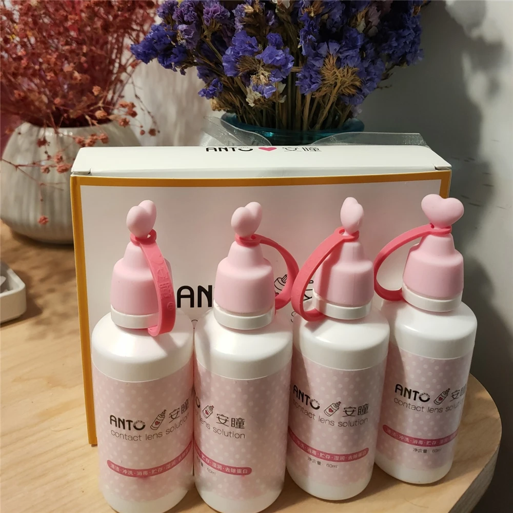 
ANTO Hydrated comfort care solution 60ml*4 contact myopic glasses contact pupil potion vial genuine Deproteinization 
