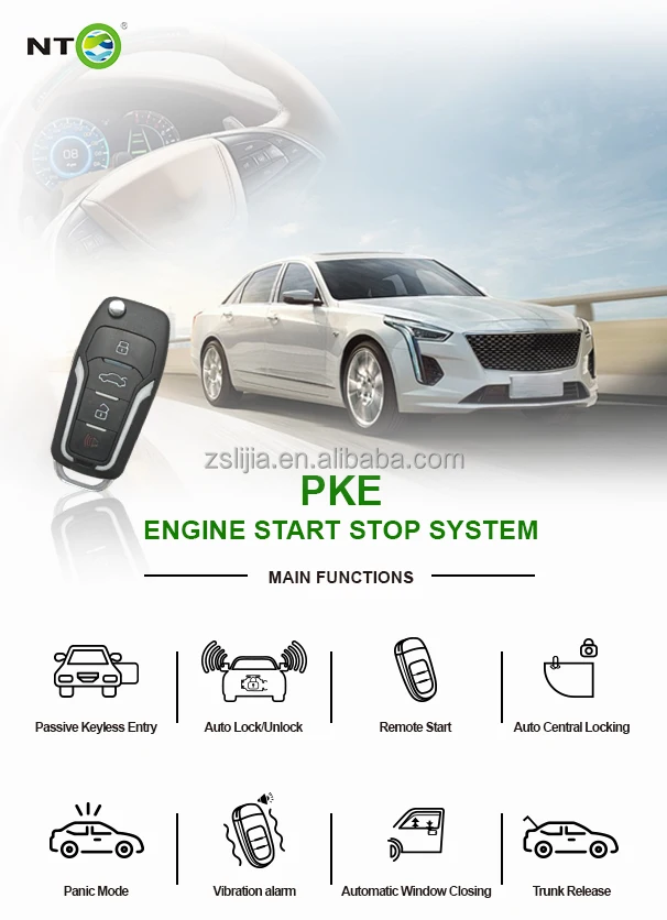 NTO Universal Car Start Stop Keyless Entry System Car Alarms Control Central Locking Anti-Theft Kit For Vehicle Car Keys
