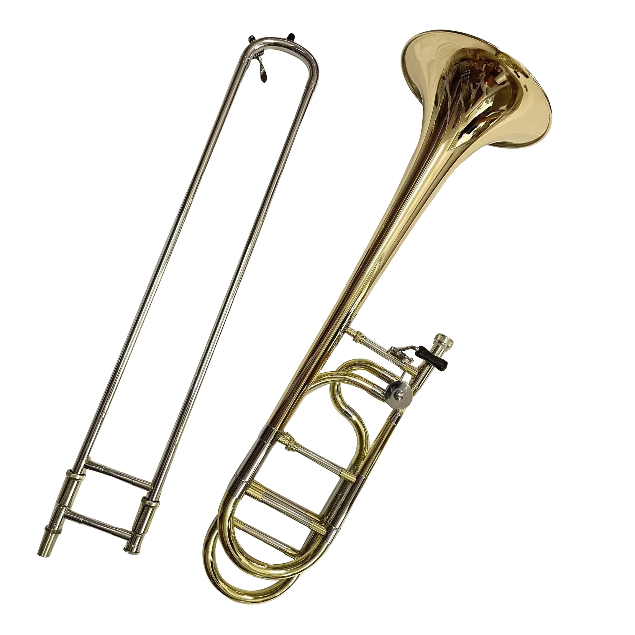 Yellow brass material slide trombone Factory produce high quality slide tenor trombone