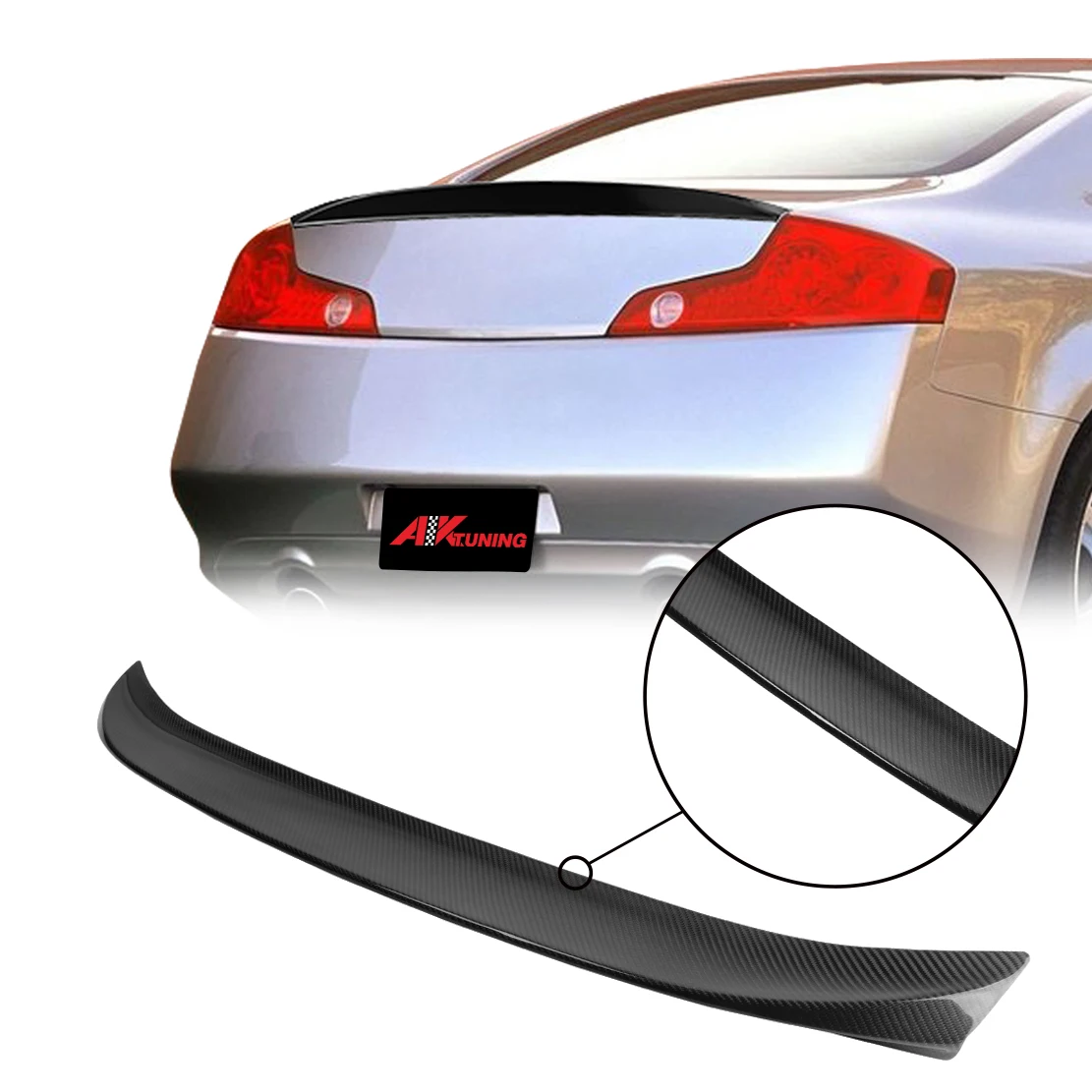 coupe G35 for infiniti 2003-2008 carbon forge auto body kit rear lip bumper  Carbon Fiber  car accessories