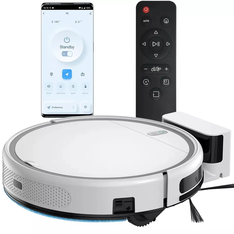 Tuya Smart Life App Remote Control Robot Vacuum Cleaner WiFi Floor Cleaning Sweeper Robot Work with Amazon Alexa & Google Home