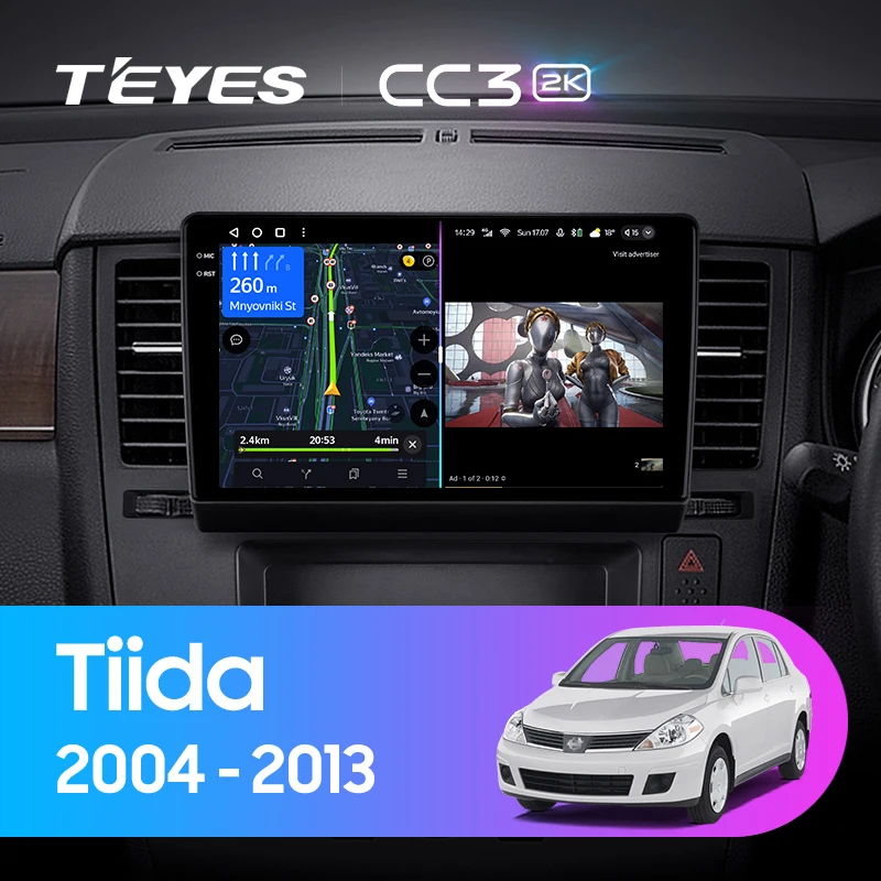 TEYES CC3 2K For Nissan Tiida C11 2004 - 2013 Car Radio Multimedia Video Player Navigation stereo Android 10 No 2din 2 din dvd