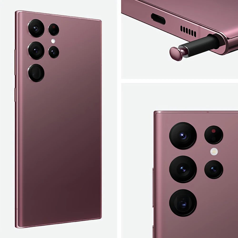 Лидер продаж S22 ультра Оригинальный 7 2 дюймов 16 ГБ + 512 24MP 48MP Android 12 0 игровой телефон 5G сотовый смартфон
