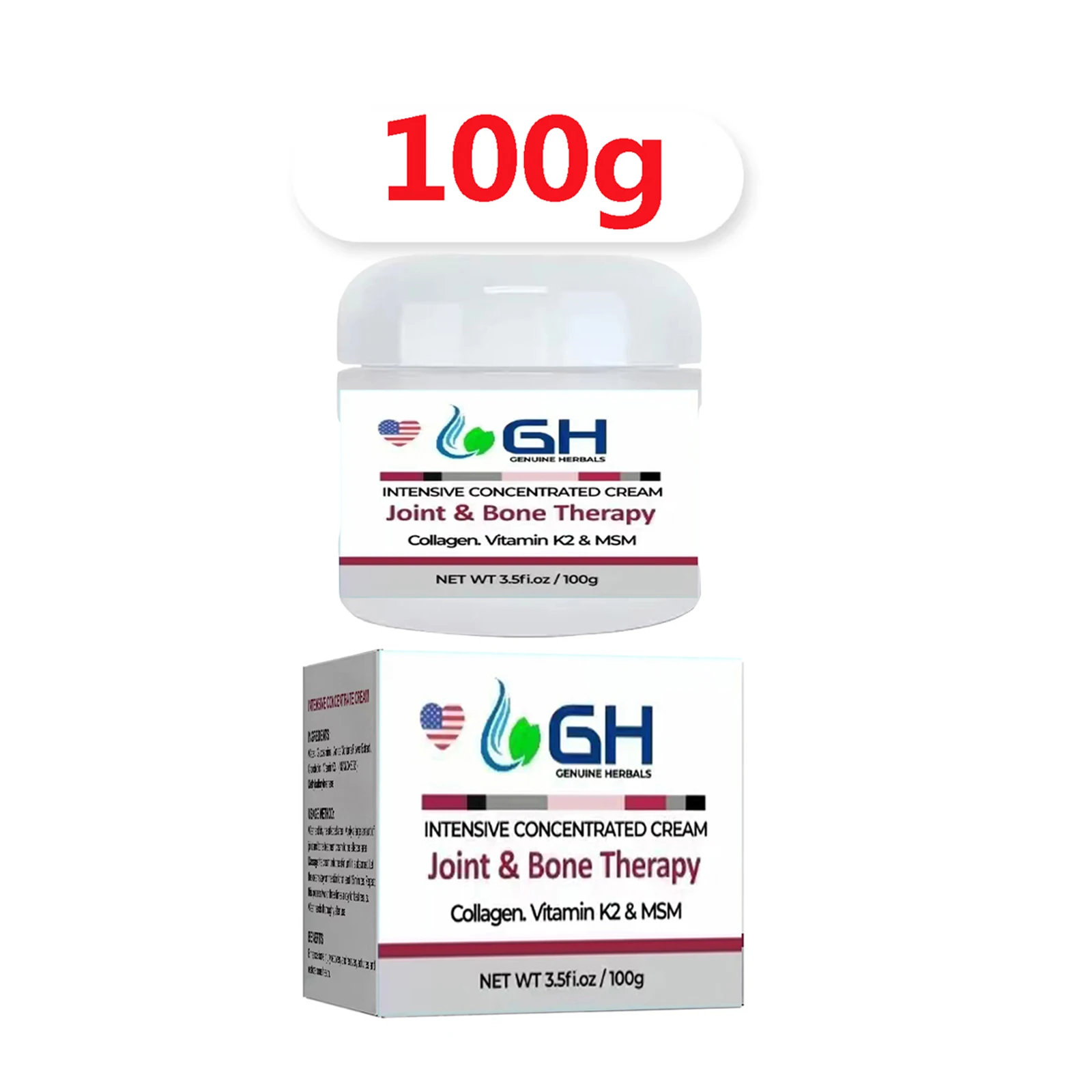 OEM Collagen Ointment Vitamin K2 & MSM Cream Of Back Muscle Pain Joint Strain Neck Plaster 100g