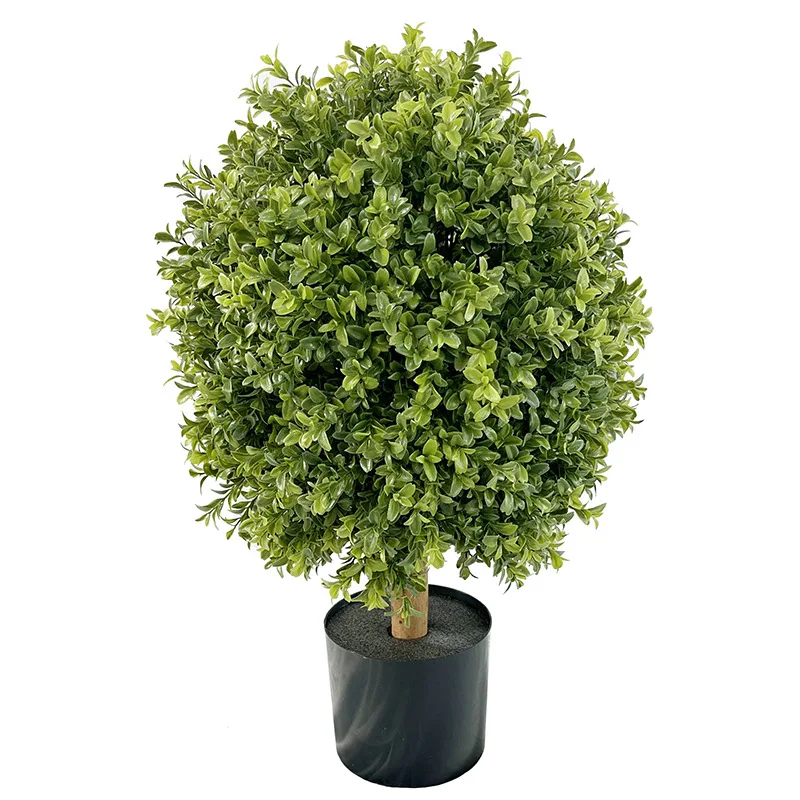Hot Sales Artificial Boxwood Topiary Ball Trees Office Potted Plants Outdoor Bushes Potted Shrubs for Home Decor