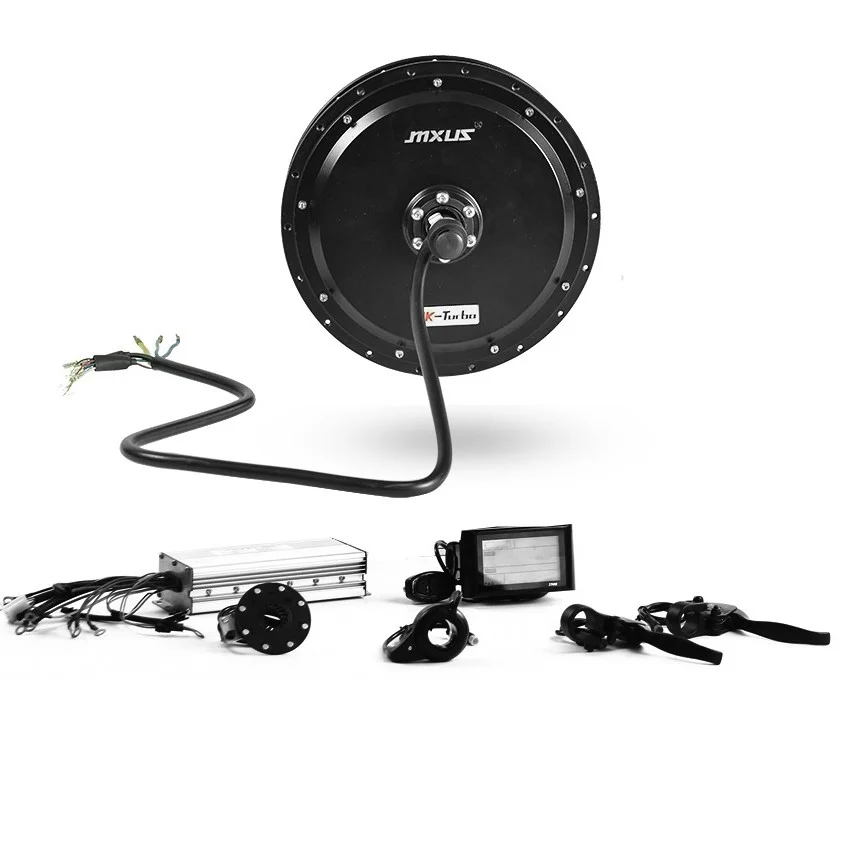 MXUS Best Quality 72v 3000w Double Hall Sensor 3K Turbo Electric Bicycle Disc Brake Motor Kit