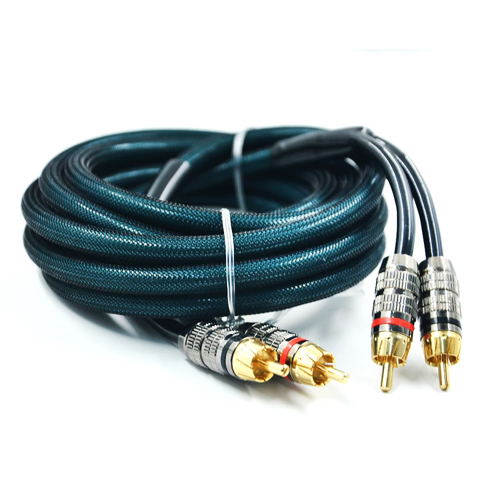 high quality pure coppe car audio RCA cable amplifier/speaker/subwoofer RCA cable for automotive (TB-500-3M)