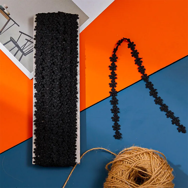 Маленький цветок формы и кружевами «кроше ленты кружевной отделкой DIY Craft Свадебные украшения