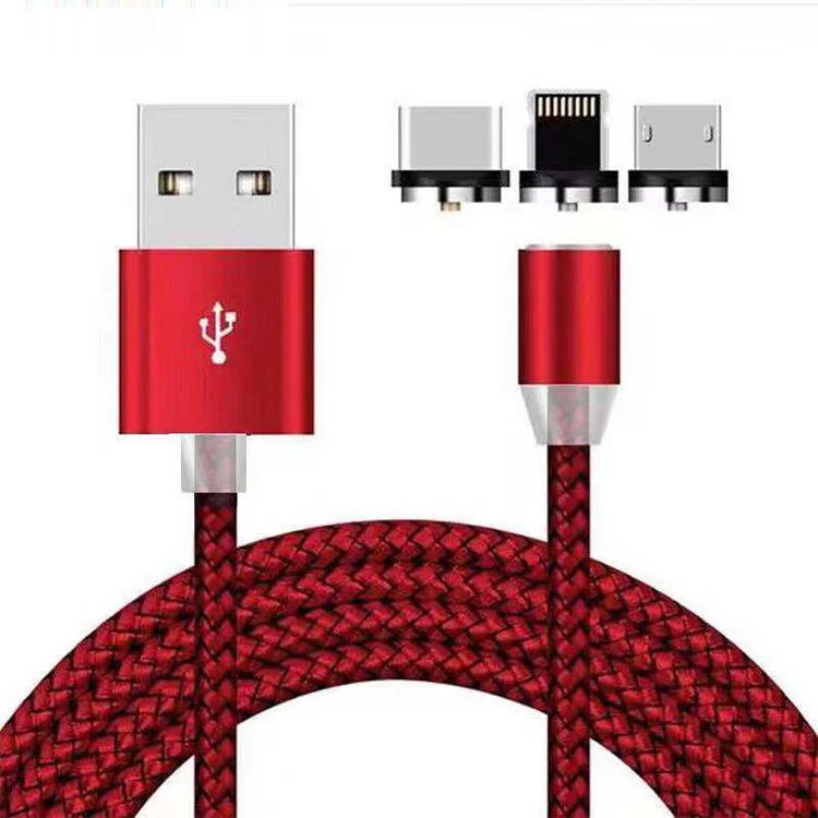 
Wholesale 2.4 A magnetic USB cable for android 1 M data line Micro USB Type C charger cable for iPhone 
