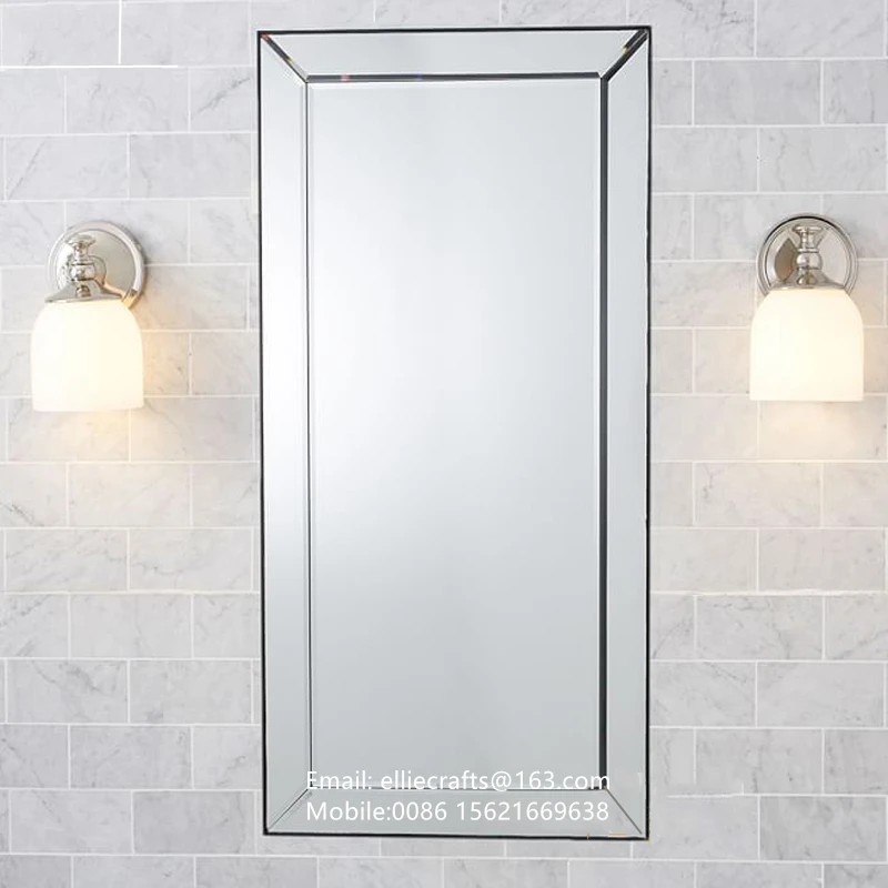 Modern home decorative large venetian beveled wall mirror espejos decorativos modernos 60x90cm