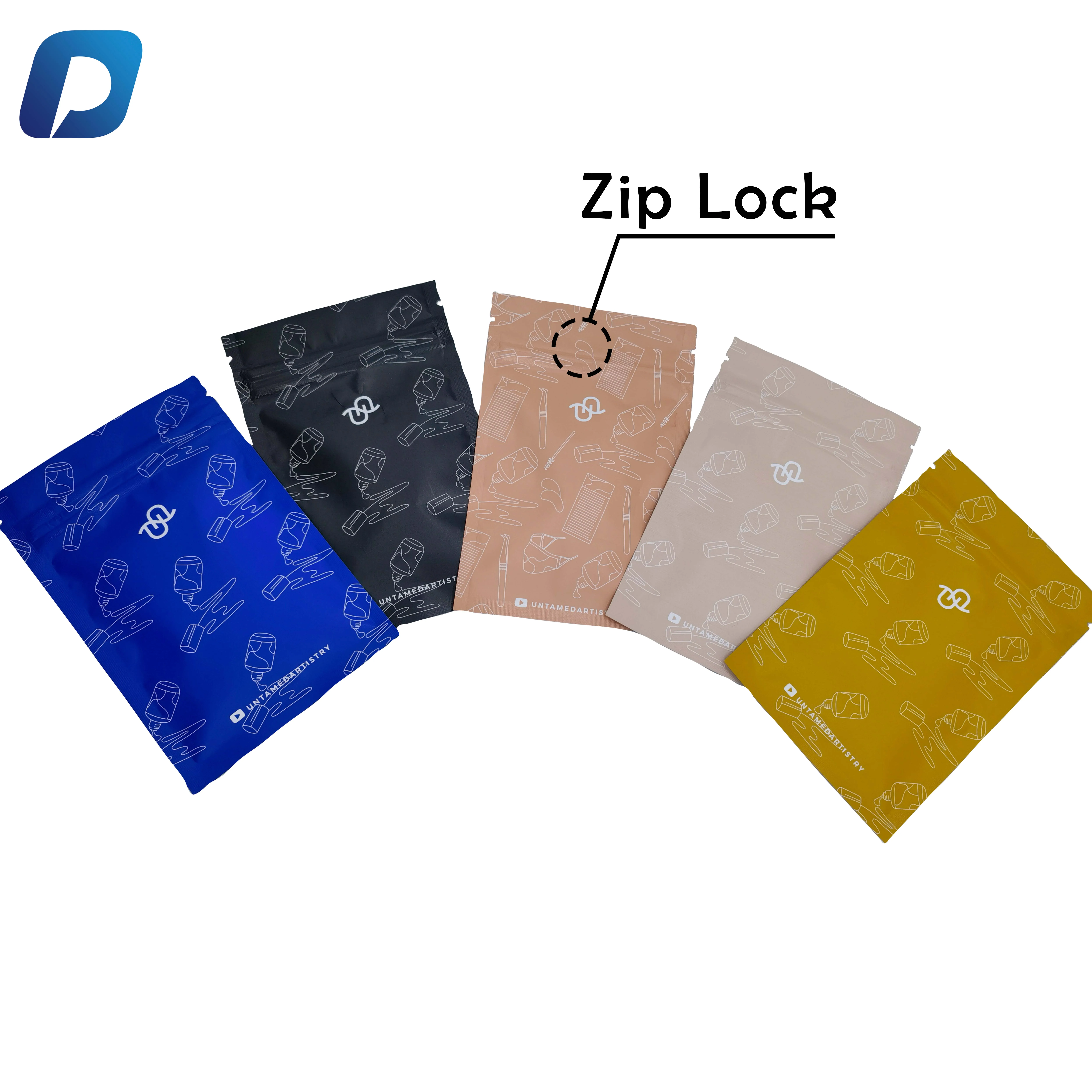 wholesale flat resealable zipper mini pouch smell proof aluminum foil small mylar bags