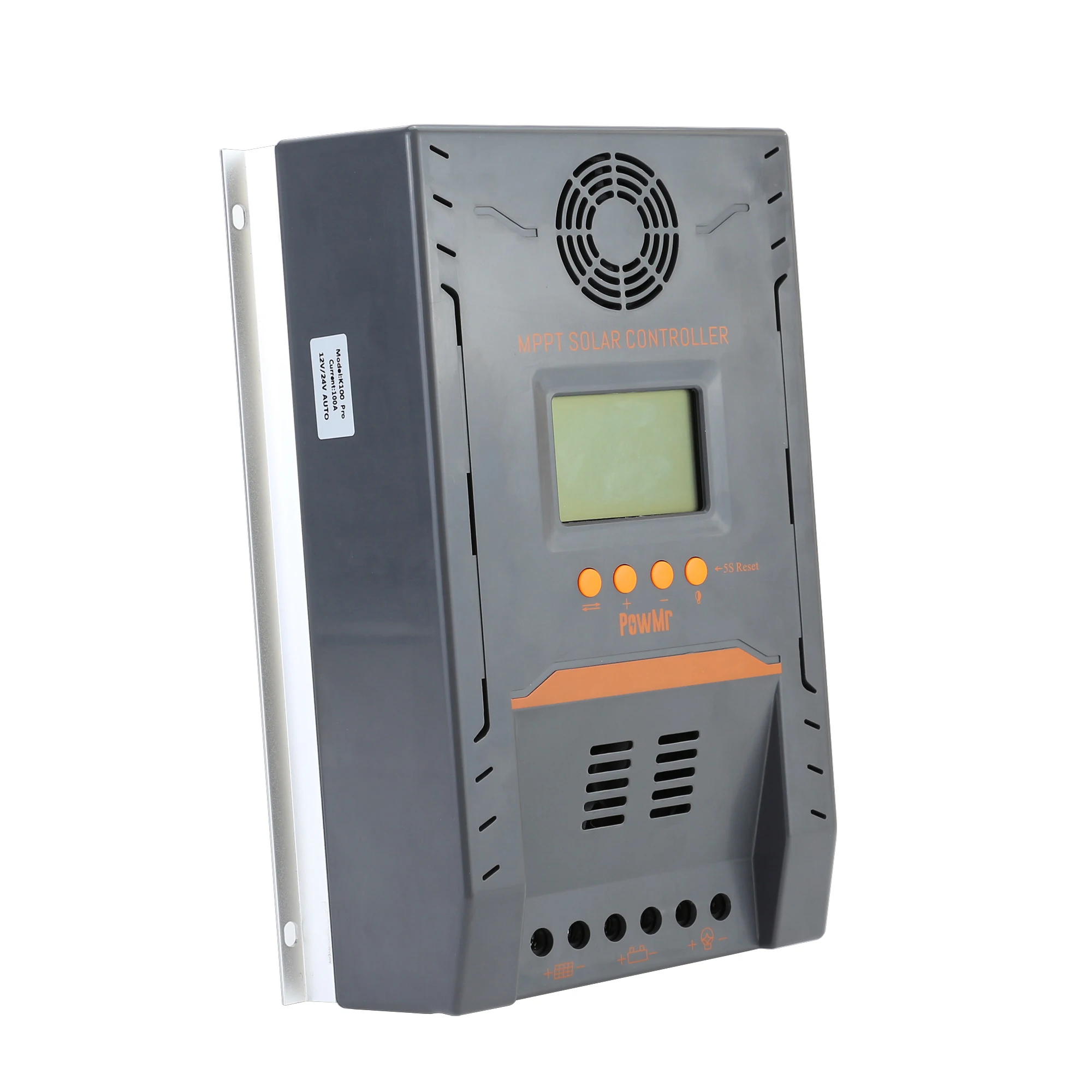 PowMr In Stock 100A Solar Panel Charge Controller 48V LCD Display Built-in MPPT Solar Controller
