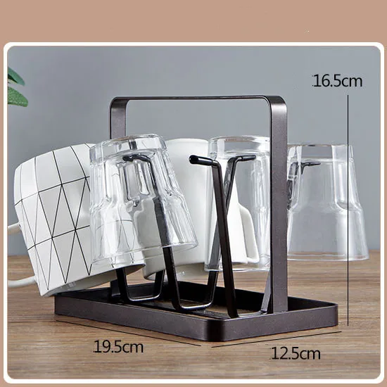 Iron Coffee Mug Holder Glass Cup Drying Rack