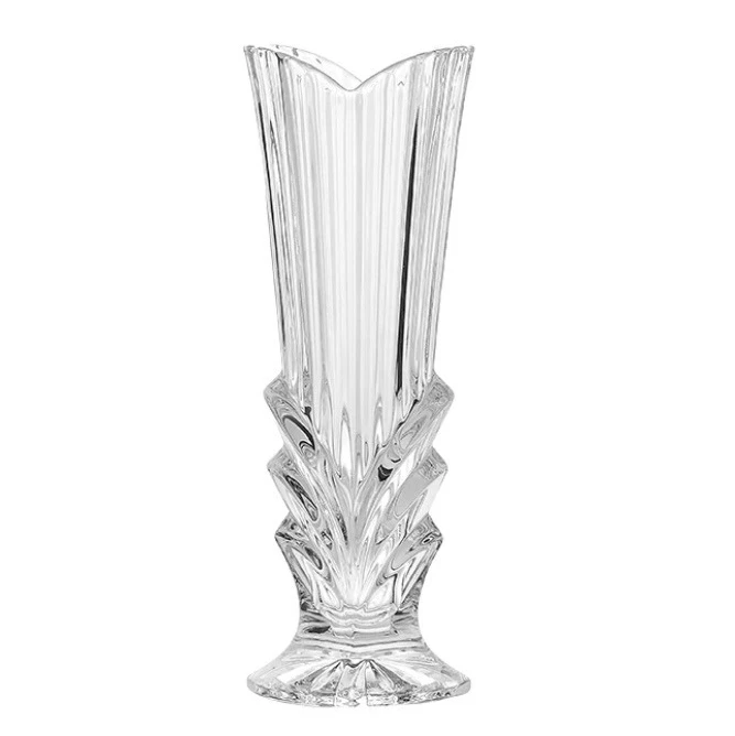 Wholesale Sasaki Heart-Shaped Wide Mouth Crystal Glass Vases Hydroponic Flower Vase Wedding Decoration Ornaments Flowers Holders