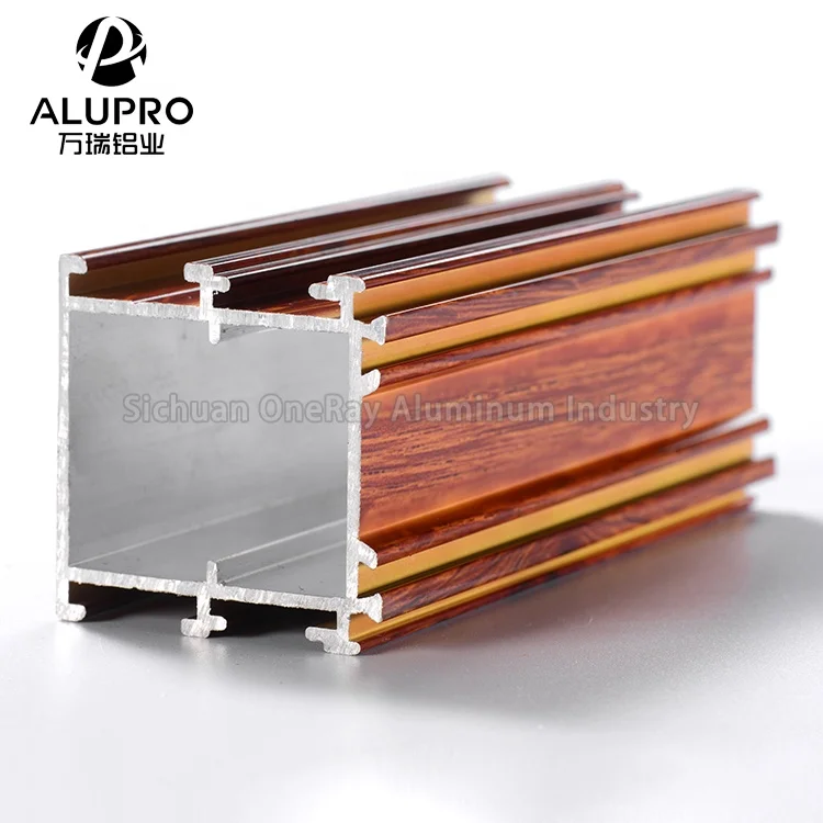 
wooden print aluminium profile For Windows 6063 t5 aluminum price per kg aluminium frame 