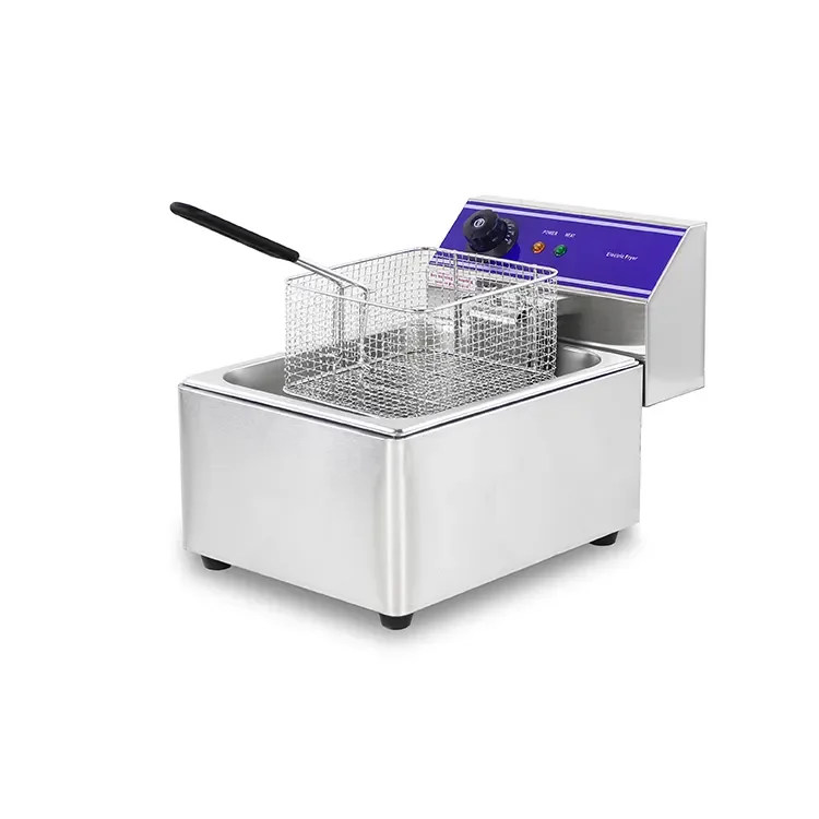 DZL-151B China Manufacturer Quality Counter Top Electric Deep Fryer Commercial Stainless Steel Chips Making Machine