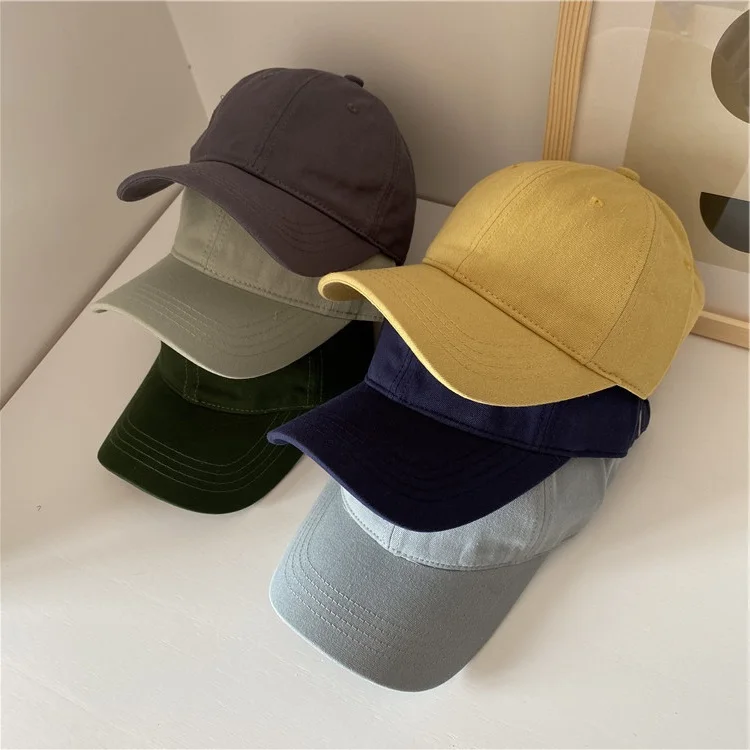 Adjustable cotton baseball cap plain 6 panel dad hats custom embroidery logo