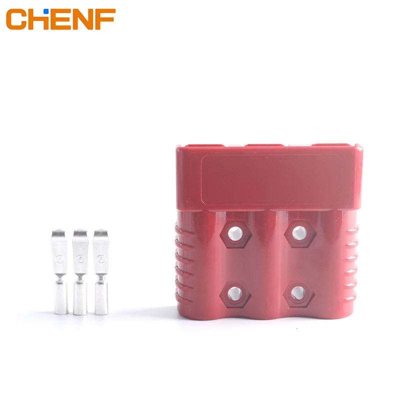 CHENF Factory Hot Sale 3 Pin Lithium Parallel Connector 600v Connector 50a Power Product Connector Plug Color Grey Black Orange