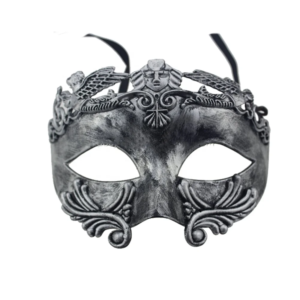 In Stock Masquerade Masks Vintage Roman Greek Men Antique Gold Silver Mardi Gras Carnival Party Masks